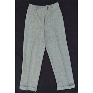 Conrad C Collection Plaid Lined Women's 100% Wool Pants Dress Slacks Size 10
